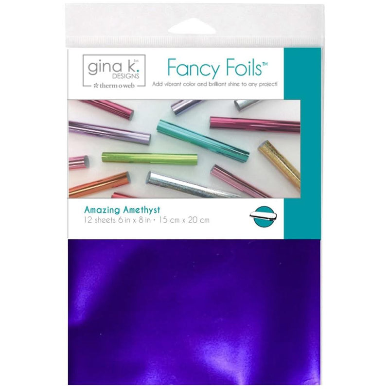 Gina K Designs Fancy Foil 6"X8" 12/Pkg Amazing Amethyst