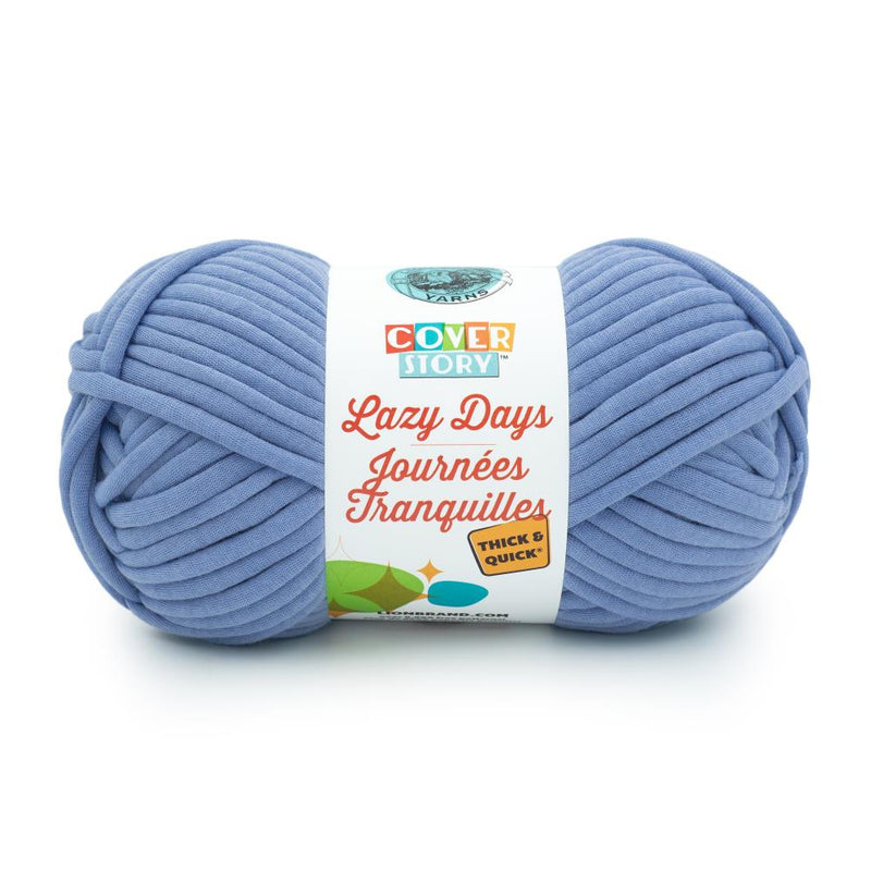 Lion Brand Cover Story Lazy Days Thick & Quick Yarn -Faded Denim