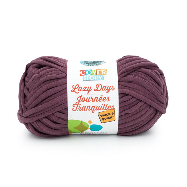 Lion Brand Cover Story Lazy Days Thick & Quick Yarn - Eggplant*