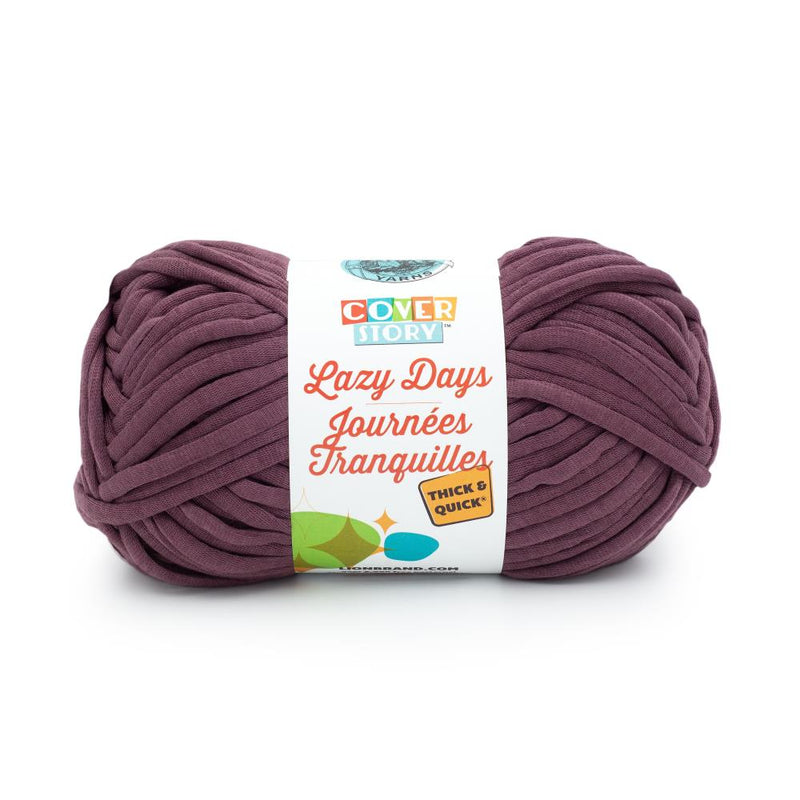 Lion Brand Cover Story Lazy Days Thick & Quick Yarn - Eggplant