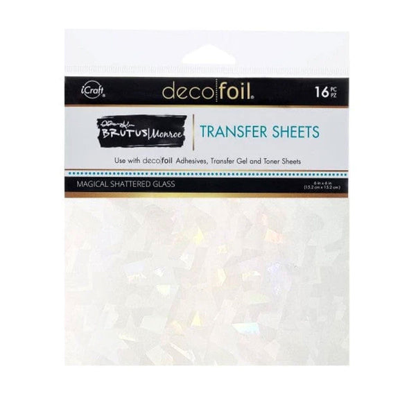 Brutus Monroe & Deco Foil Transfer Sheets 6"x 6" 16/Pkg - Magical Shattered Glass