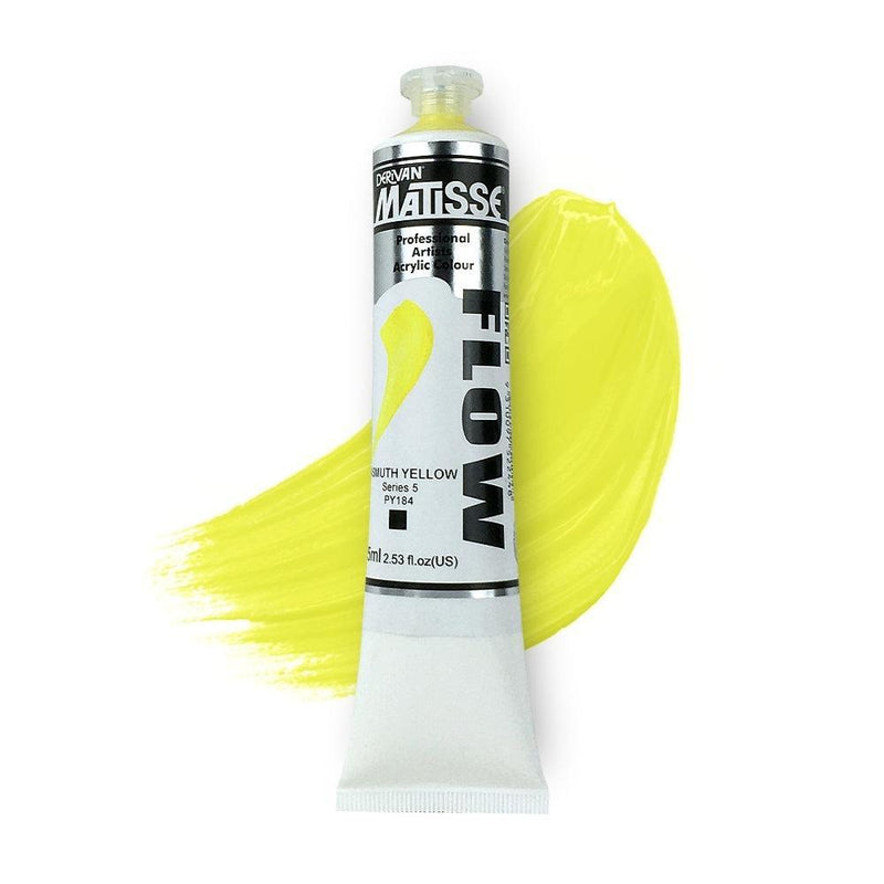 Matisse Flow Acrylic Paint 75ml - Bismuth Yellow -S5