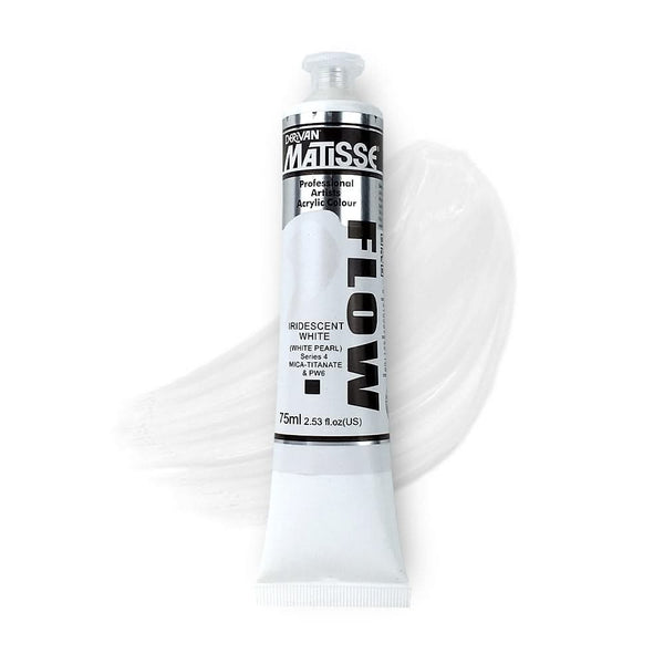Matisse Flow Acrylic Paint 75ml - Iridescent White -S4*