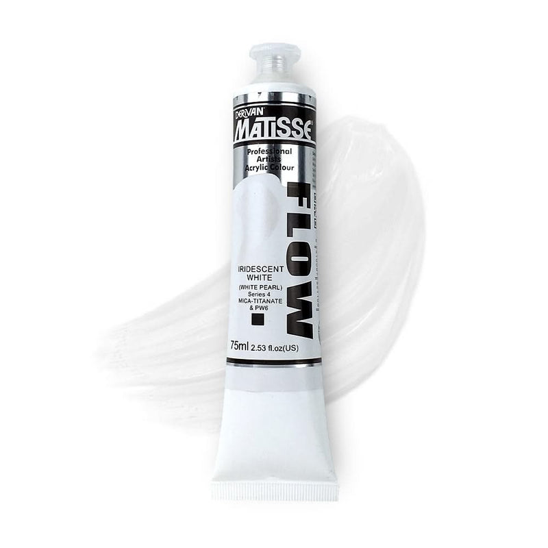 Matisse Flow Acrylic Paint 75ml - Iridescent White -S4*