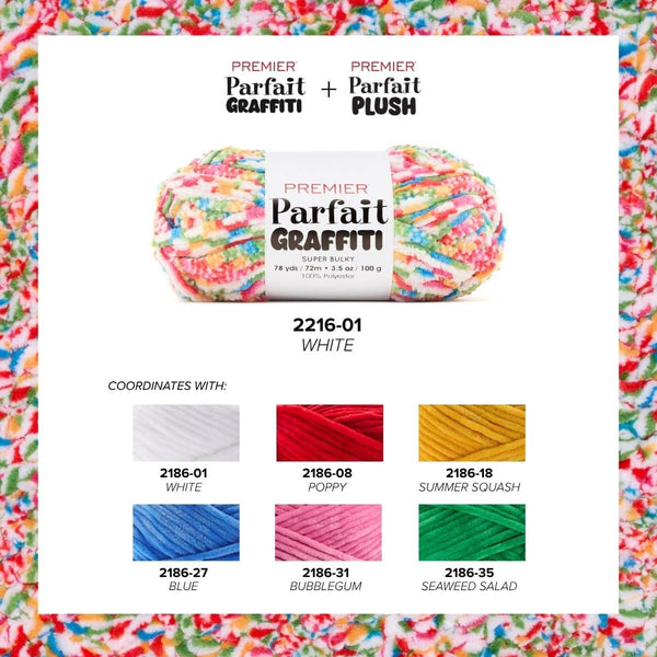 Premier Yarns Parfait Graffiti Yarn 100g - White