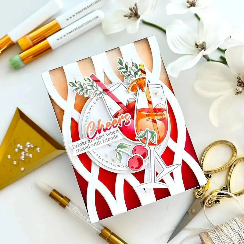 Pinkfresh Studio Clear Stamp Set 4"X6" Cheers