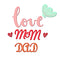 Poppy Crafts Cutting Dies #1055 - Love Mom Dad