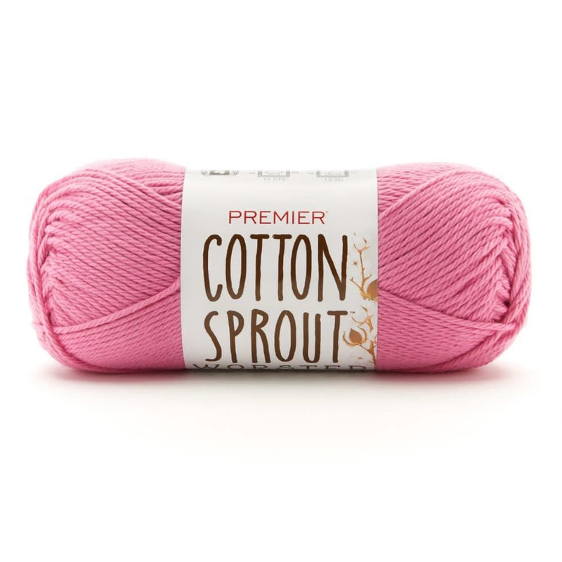 Premier Yarns Cotton Sprout Worsted Yarn - Bright Pink