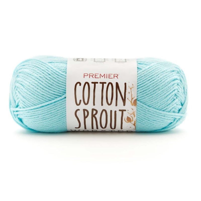 Premier Yarns Cotton Sprout Worsted Yarn - Aqua