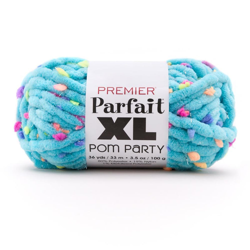 Premier Yarns Parfait XL Pom Party Yarn - Blue