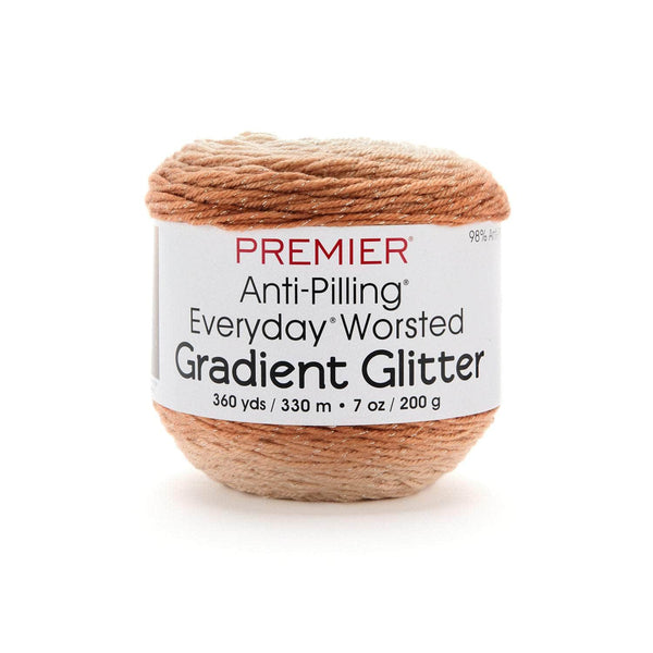 Premier Everyday Worsted Gradient Glitter Yarn - Fawn Tones