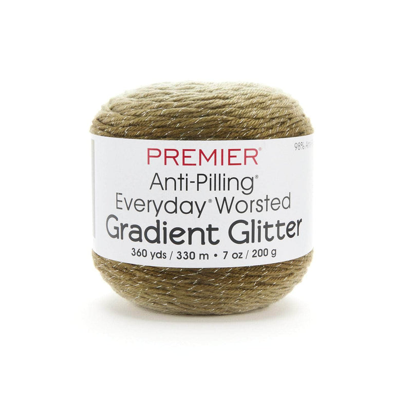 Premier Everyday Worsted Gradient Glitter Yarn - Fern Green Tones