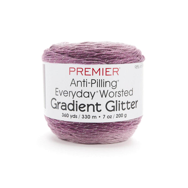 Premier Everyday Worsted Gradient Glitter Yarn - Thistle Tones