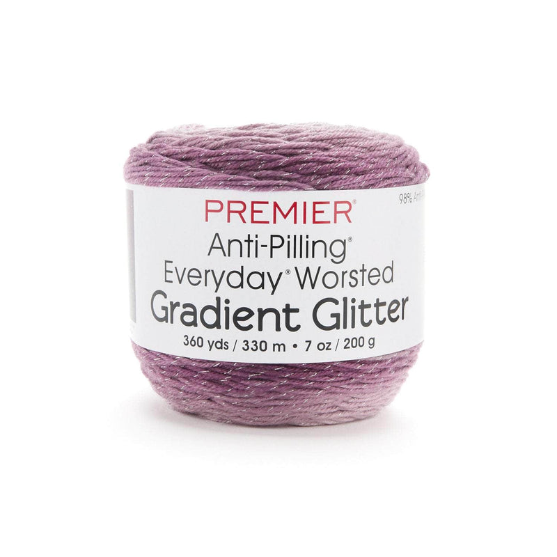 Premier Everyday Worsted Gradient Glitter Yarn - Thistle Tones