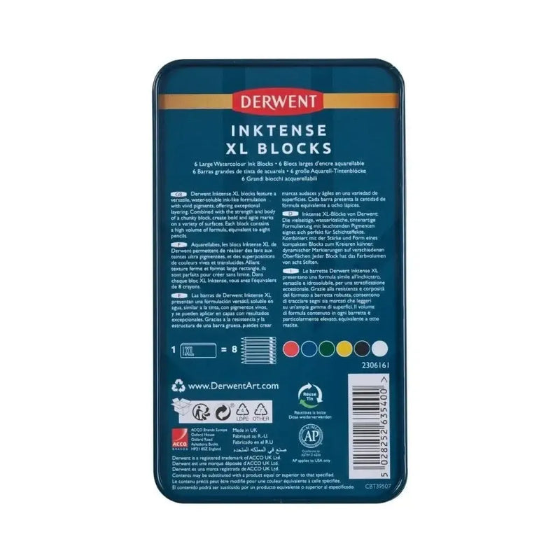 Derwent Inktense XL Blocks Tin 6 Pack*
