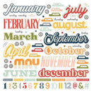 Simple Stories For the Record Cardstock Stickers Monthly, 12"X12"
