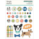 Simple Stories Fur Baby Dog - Decorative Brads 27 Brads, 5 Chipboard
