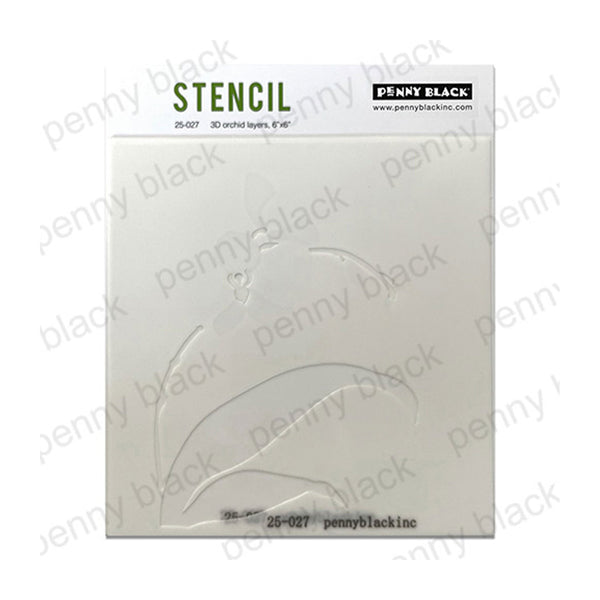 Penny Black 3D Orchid Layering Stencil 6"x 6"