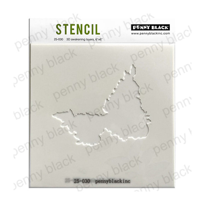 Penny Black 3D Awakening Layering Stencil 6"x 6"