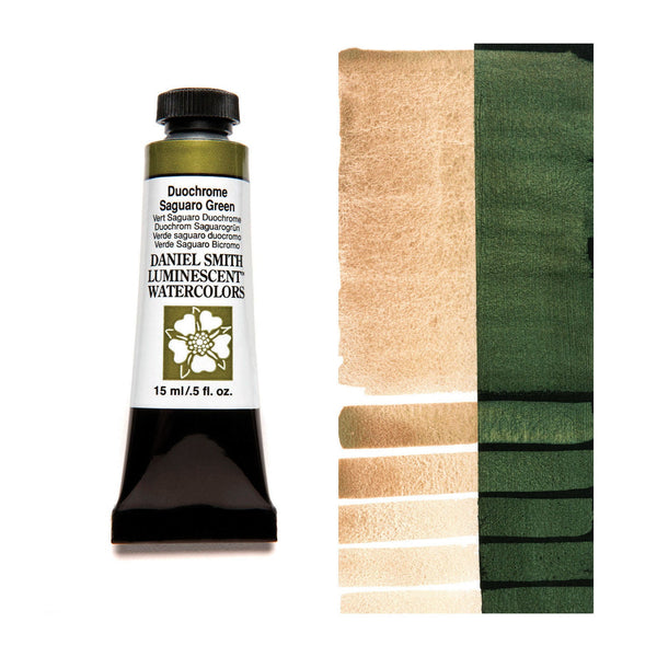 Daniel Smith Extra Fine Luminescent Watercolour Paint 15ml - Duochrome Saguaro Green