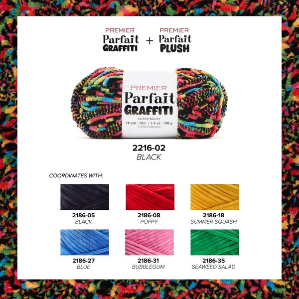 Premier Yarns Parfait Graffiti Yarn 100g - Black