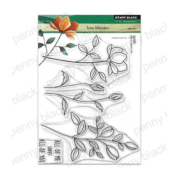 Penny Black Clear Stamps - Love Blooms