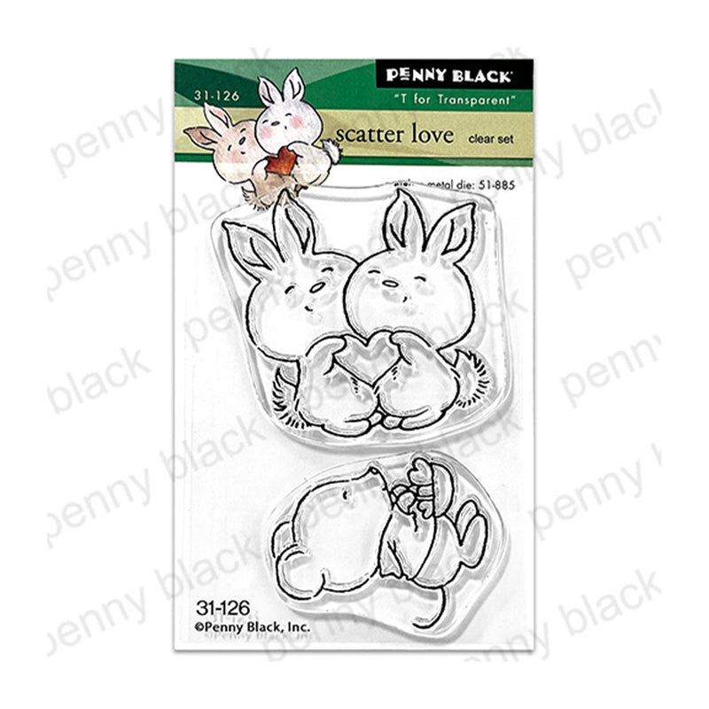 Penny Black Clear Stamps - Scatter Love