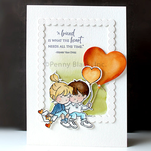 Penny Black Clear Stamps - Flood of Hearts