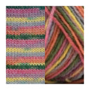 Fiddlesticks Harlequin 4ply Sock Yarn 50g - Green