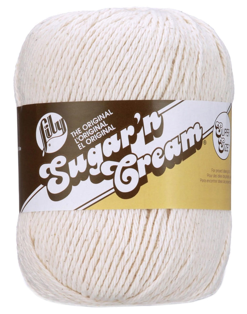 Lily Sugar'n Cream Yarn - Solids Super Size - Ecru