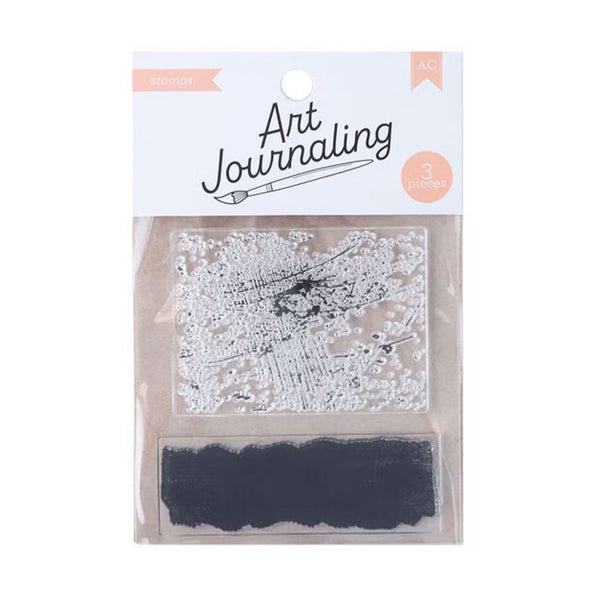 American Crafts Art Journaling Clear Stamp Set - Textured