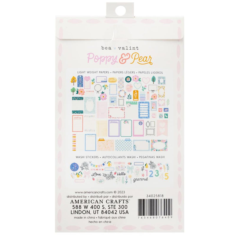 American Crafts Poppy And Pear Paperie Pack 200/Pkg*