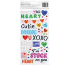 American Crafts Cutie Pie Thickers Stickers 111/Pkg - Puffy Phrase
