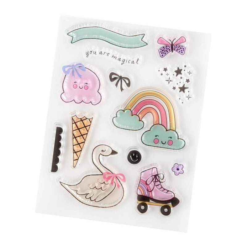 Pebbles Cool Girl Acrylic Stamp Set*