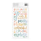 Pebbles Sunny Bloom Thickers Stickers 80/Pkg - Phrase