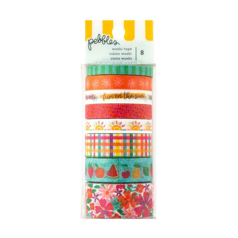 Pebbles Fun In The Sun Washi Tape 8/Pkg*