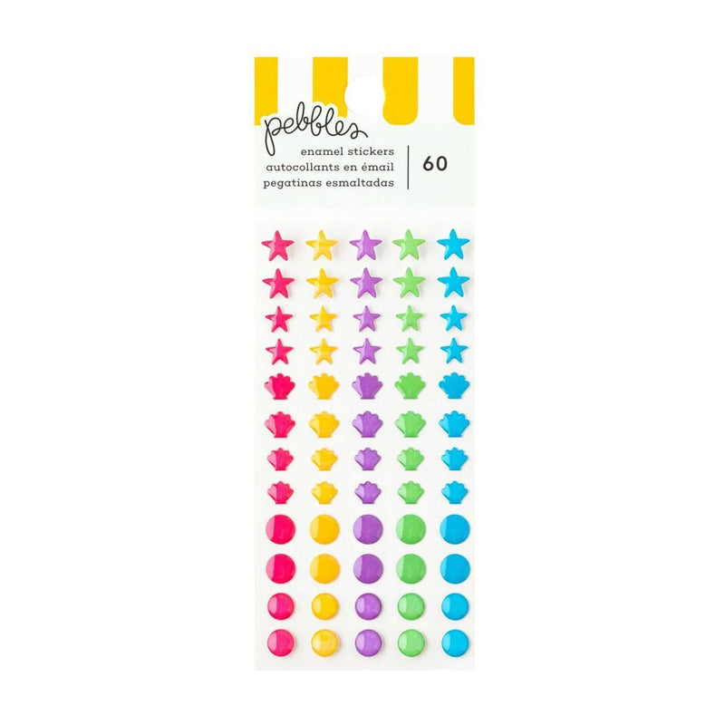 Pebbles Fun In The Sun Enamel Dots 60/Pkg*