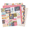 Pink Paislee Double-Sided Paper Pad w/Gold Foil 12"x 12" 24/Pkg - Joyful Notes*
