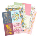 Pink Paislee Double-Sided Paper Pad w/Gold Foil 6"x 8" 36/Pkg - Joyful Notes