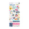 Pink Paislee Joyful Notes Cardstock Stickers w/Gold Foil 80/Pkg
