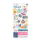 Pink Paislee Joyful Notes Cardstock Stickers w/Gold Foil 80/Pkg*