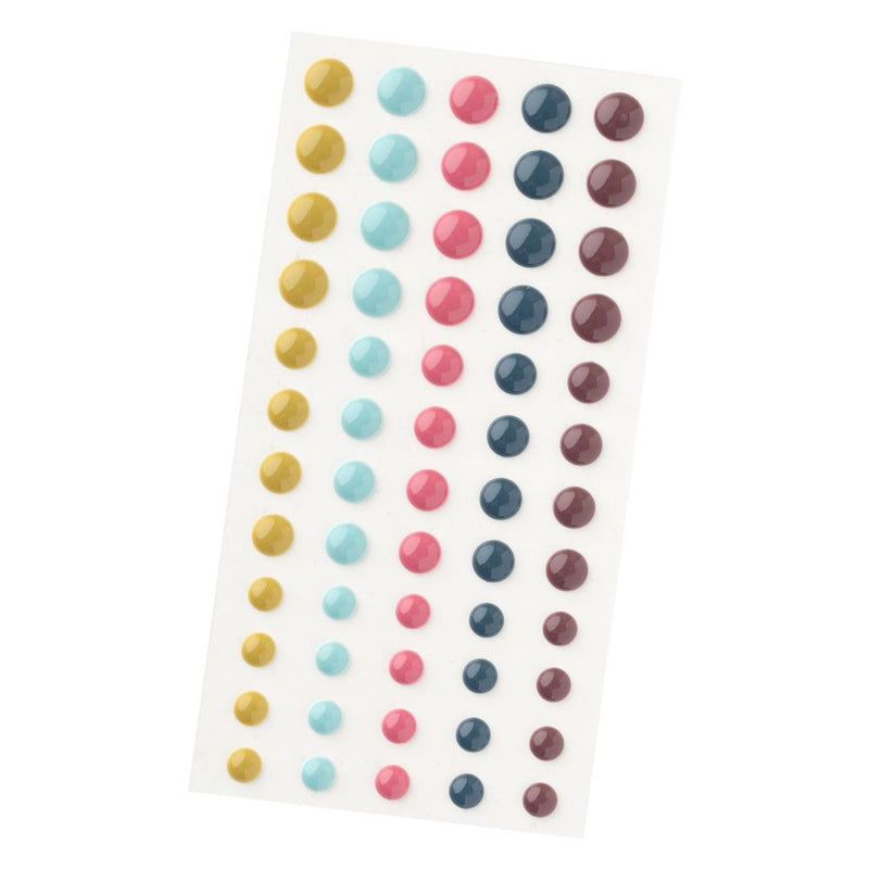 Pink Paislee Joyful Notes Enamel Dots 60/Pkg