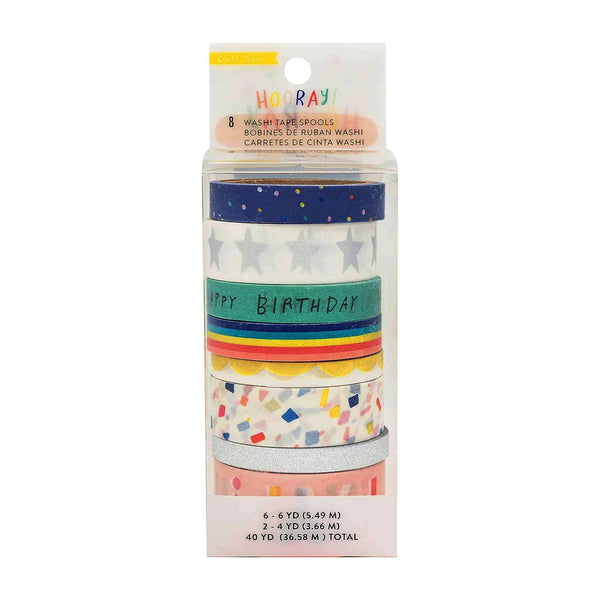 Crate Paper - Hooray Washi Tape 8 pack