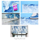 Step-by-step process of ironing fabric with HeatnBond adhesive, followed by a completed garment.