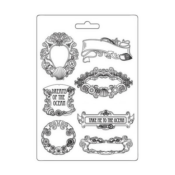 Stamperia Soft Maxi Mould A5 - Songs of the Sea - Labels
