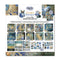 3 Quarter Designs Scrapbook Paper & Diecuts Set 12"x 12" - Grunged Baroque