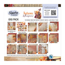 3Quarter Designs Autumn Whispers 8x8 pack packaging with various design samples.