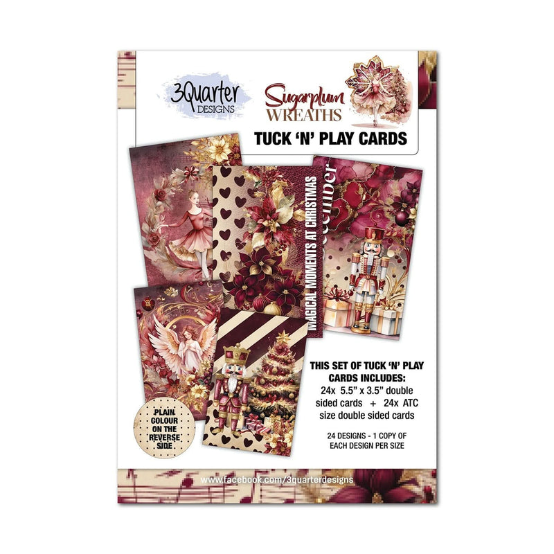 3 Quarter Designs Tuck n’ Play Cards - Sugarplum Wreaths