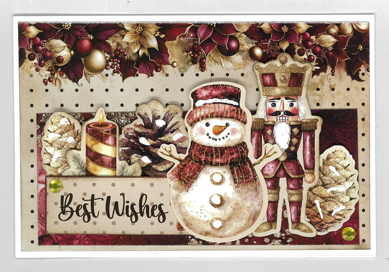 3 Quarter Designs 6"x 4" Card Making Pack - Sugarplum Wreaths