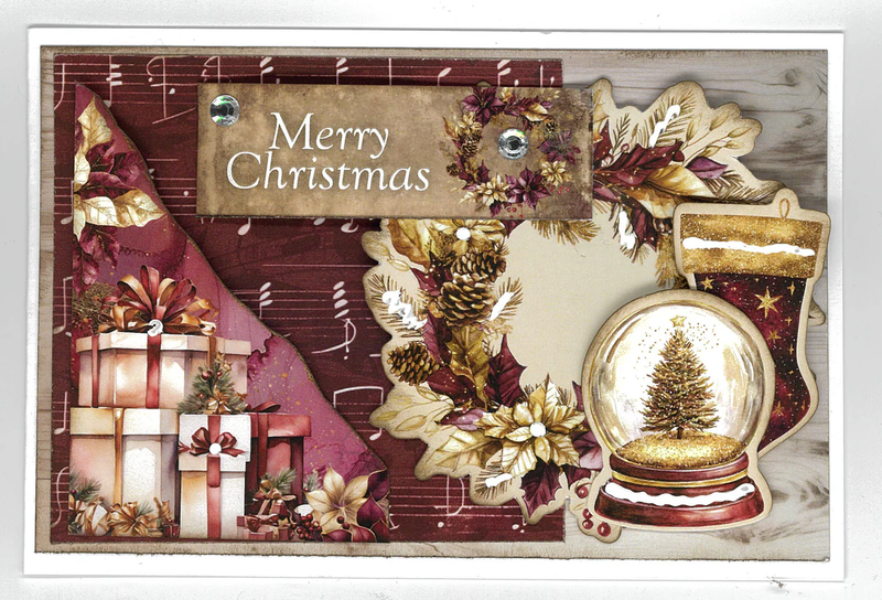 3 Quarter Designs 6"x 4" Card Making Pack - Sugarplum Wreaths
